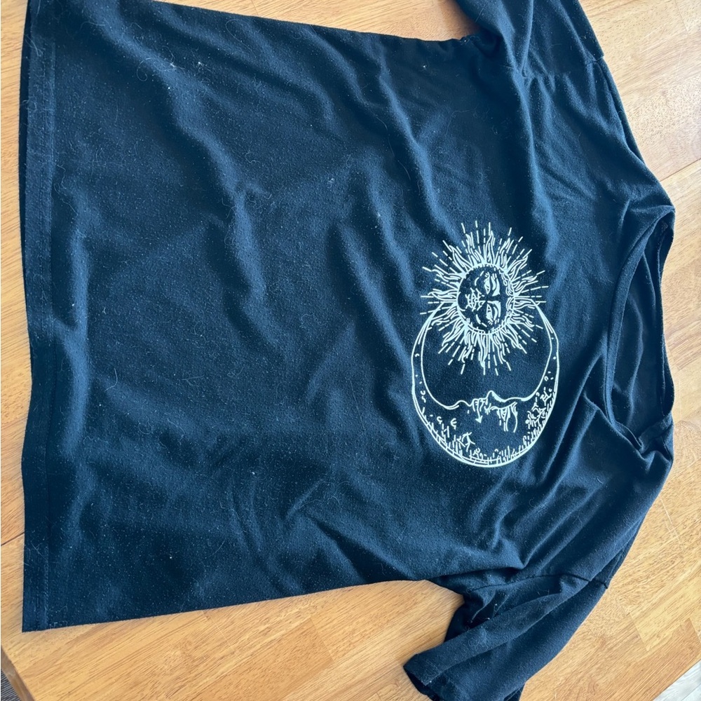 Black Graphic Short Sleeve Shirt